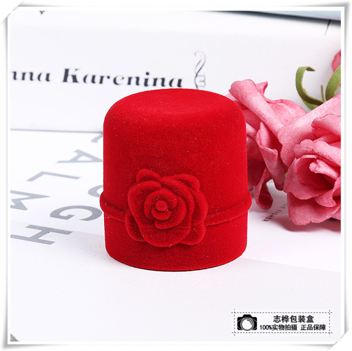 Red rose ring box valentine's day gift personality creative jewelry box proposal wedding ring box Red rose ring box valentine's day gift personality creative jewelry box proposal wedding ring box