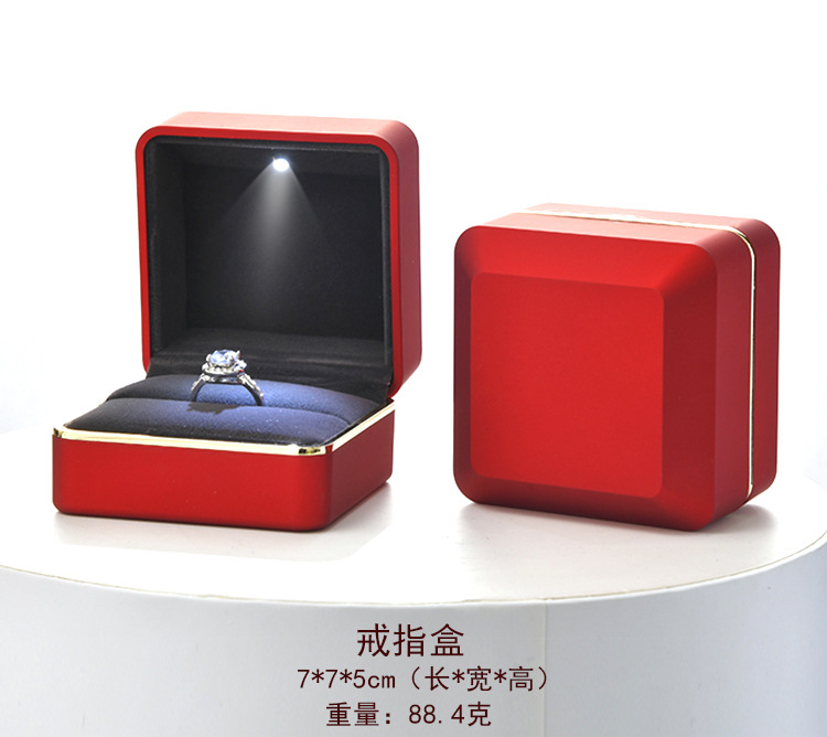 Fenfen Packaging Factory Direct Sales Jewelry Box Jewelry Box Ring Box Pendant Necklace Box Customized with LED Light