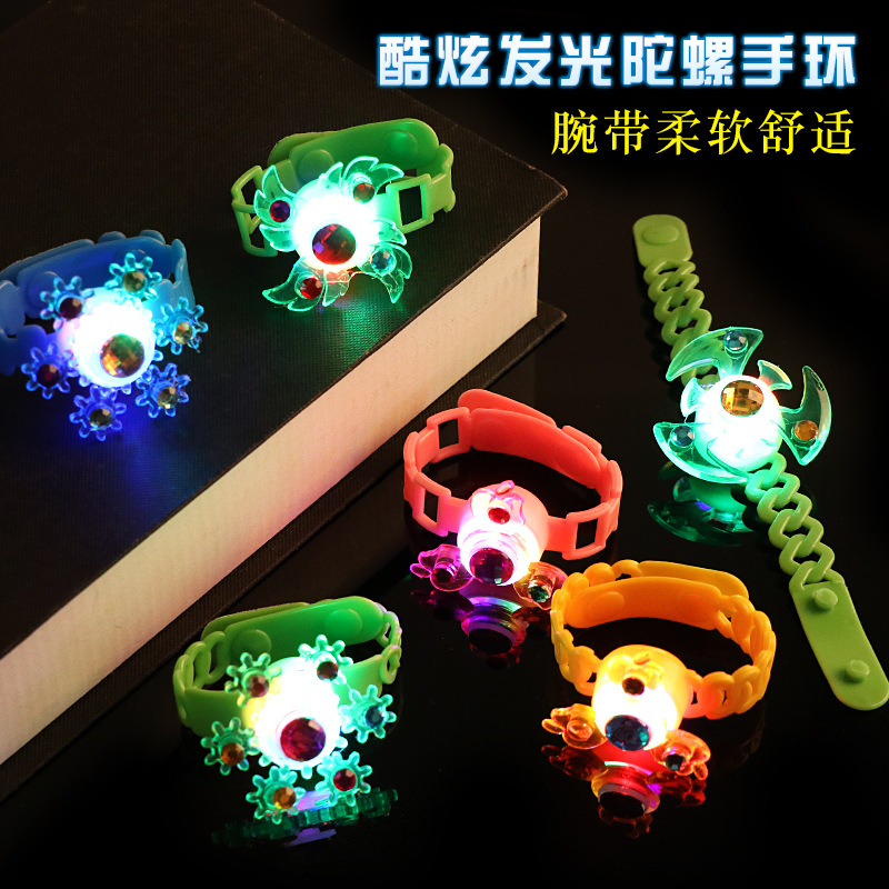 Luminous Bracelet Flash Creative Rotational Gyro Watch Band Kindergarten Small Gift Toy Wholesale Luminous Bracelet