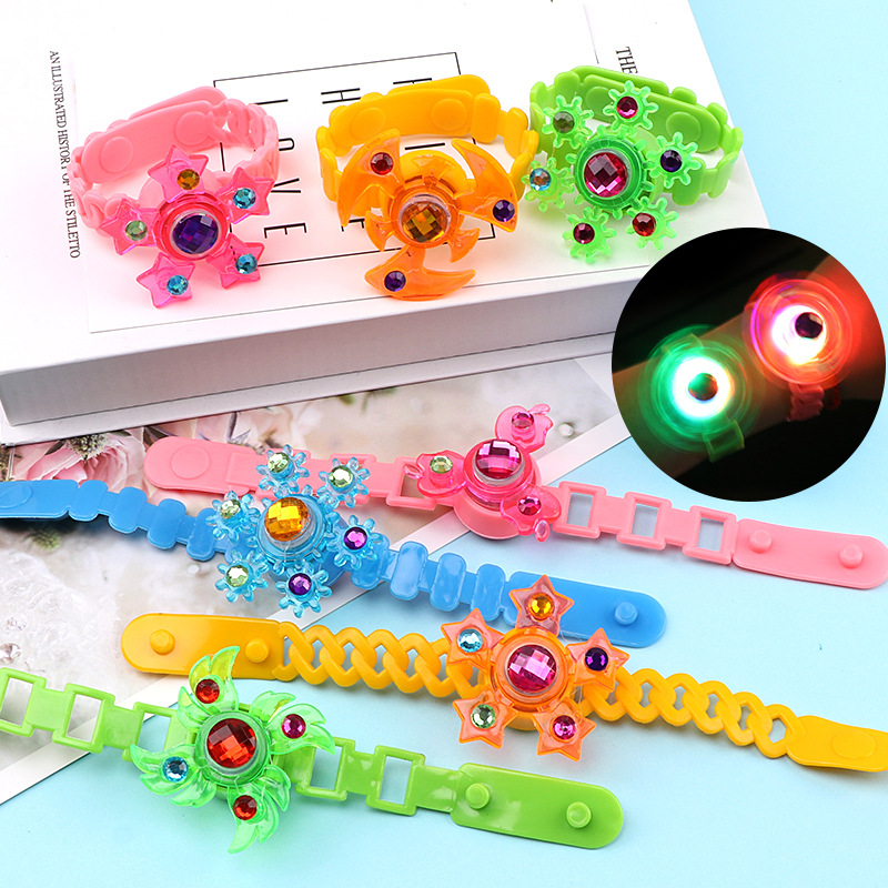 Luminous Bracelet Flash Creative Rotational Gyro Watch Band Kindergarten Small Gift Toy Wholesale Luminous Bracelet