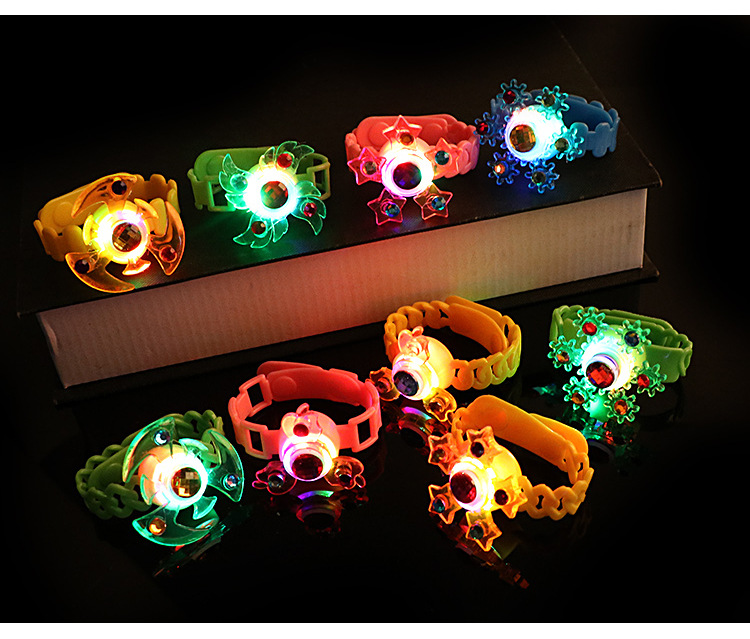 Luminous Bracelet Flash Creative Rotational Gyro Watch Band Kindergarten Small Gift Toy Wholesale Luminous Bracelet Luminous Bracelet Flash Creative Rotational Gyro Watch Band Kindergarten Small Gift Toy Wholesale Luminous Bracelet