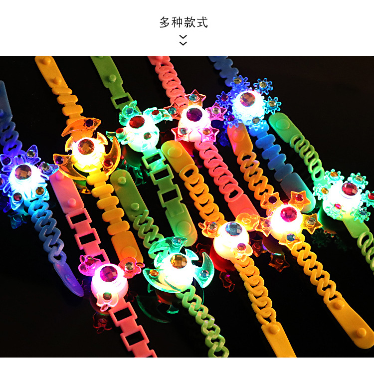 Luminous Bracelet Flash Creative Rotational Gyro Watch Band Kindergarten Small Gift Toy Wholesale Luminous Bracelet Luminous Bracelet Flash Creative Rotational Gyro Watch Band Kindergarten Small Gift Toy Wholesale Luminous Bracelet