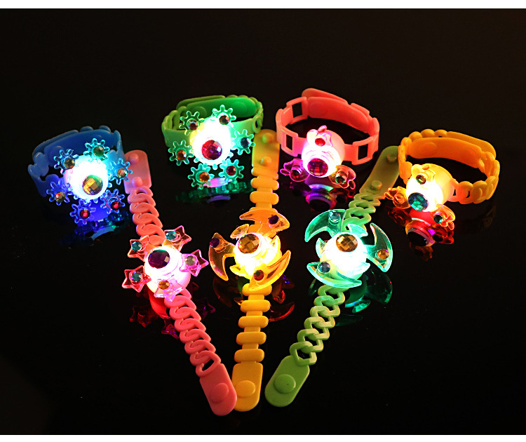 Luminous Bracelet Flash Creative Rotational Gyro Watch Band Kindergarten Small Gift Toy Wholesale Luminous Bracelet Luminous Bracelet Flash Creative Rotational Gyro Watch Band Kindergarten Small Gift Toy Wholesale Luminous Bracelet