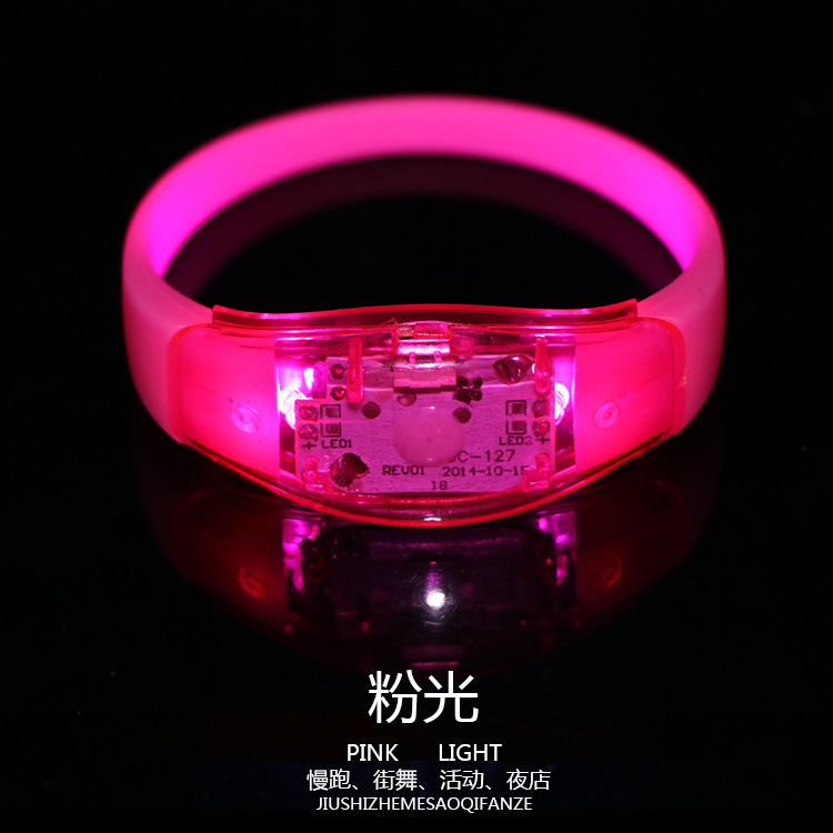 Cross-Border Manufacturers Silicone Voice-Controlled Luminous Bracelet Flash Bracelet Color Light Bracelet Led Bracelet Activity Cheering Props Cross-Border Manufacturers Silicone Voice-Controlled Luminous Bracelet Flash Bracelet Color Light Bracelet Led Bracelet Activity Cheering Props