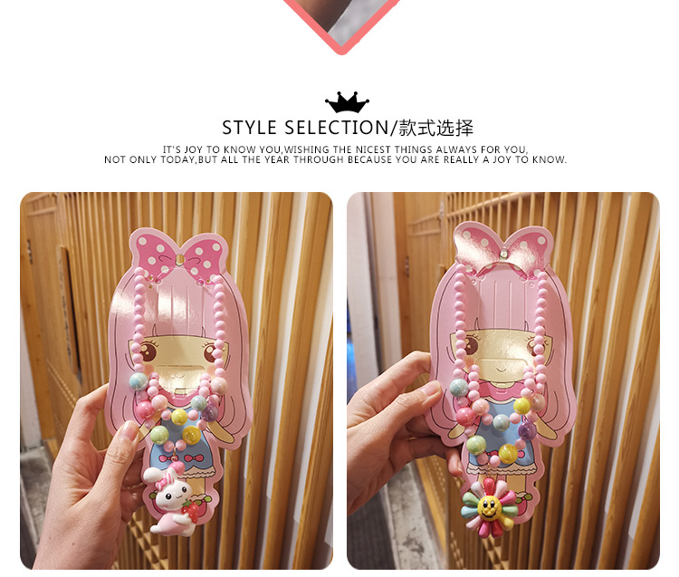 Korean Style Little Girl Luminous Necklace, Bracelet Set Princess Girls Jewelry Children String Beads Cartoon Clothing Accessories Korean Style Little Girl Luminous Necklace, Bracelet Set Princess Girls Jewelry Children String Beads Cartoon Clothing Accessories