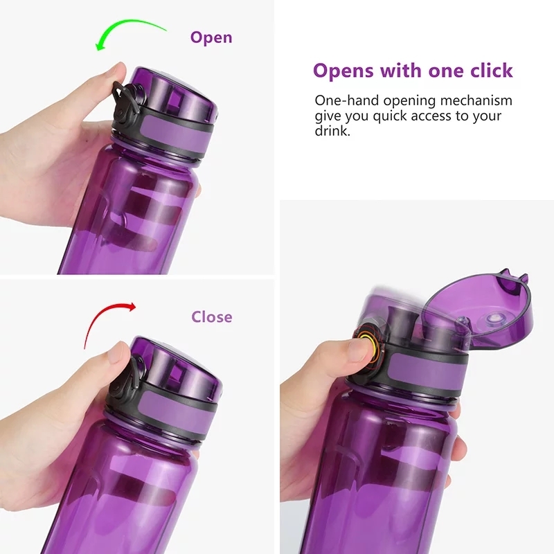Korean-Style Leak-Proof Plastic Cup for Male and Female Students Portable Shatter Proof Sports Cup Creative Sports Big Sports Bottle