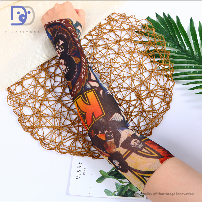 Ice sleeve man tattoo sleeve flower arm Ice cream drive sun block sleeve fishing bike arm guard woman summer arm cover