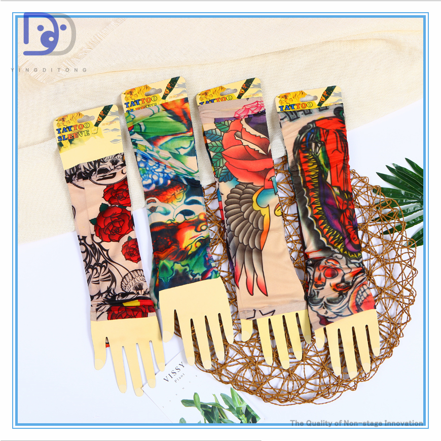 Ice sleeve man tattoo sleeve flower arm Ice cream drive sun block sleeve fishing bike arm guard woman summer arm cover