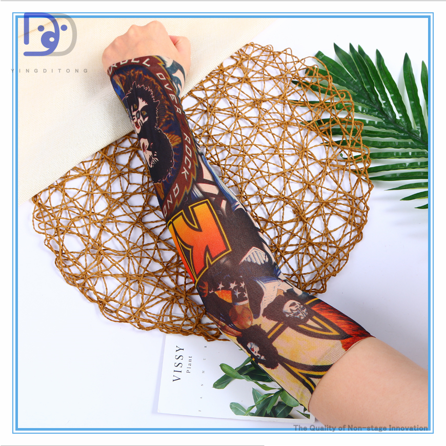 Ice sleeve man tattoo sleeve flower arm Ice cream drive sun block sleeve fishing bike arm guard woman summer arm cover