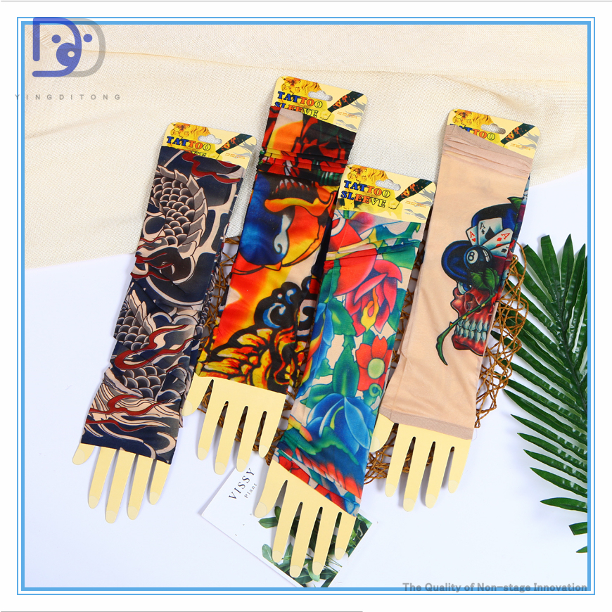 Ice sleeve man tattoo sleeve flower arm Ice cream drive sun block sleeve fishing bike arm guard woman summer arm cover
