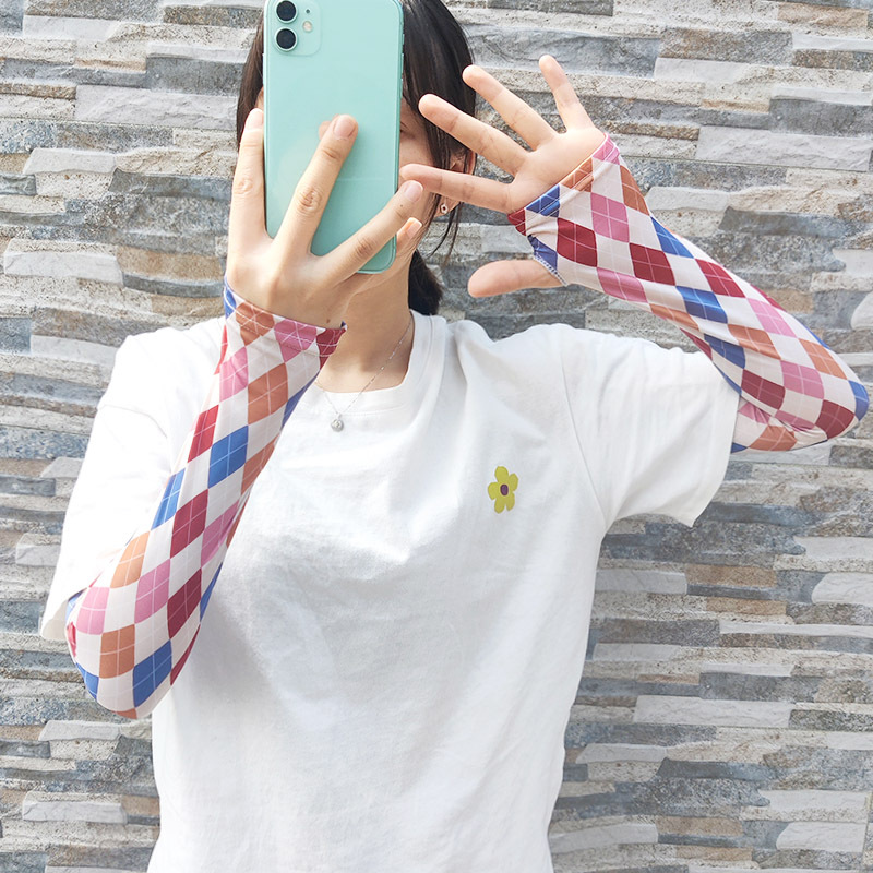 Korean Style Xuan Ya Sun Protection Parent-Child Ice Sleeve Female Driving Outdoor Riding Military Training Ice Silk Children's Net Red Armband Summer Customization Korean Style Xuan Ya Sun Protection Parent-Child Ice Sleeve Female Driving Outdoor Riding Military Training Ice Silk Children's Net Red Armband Summer Customization