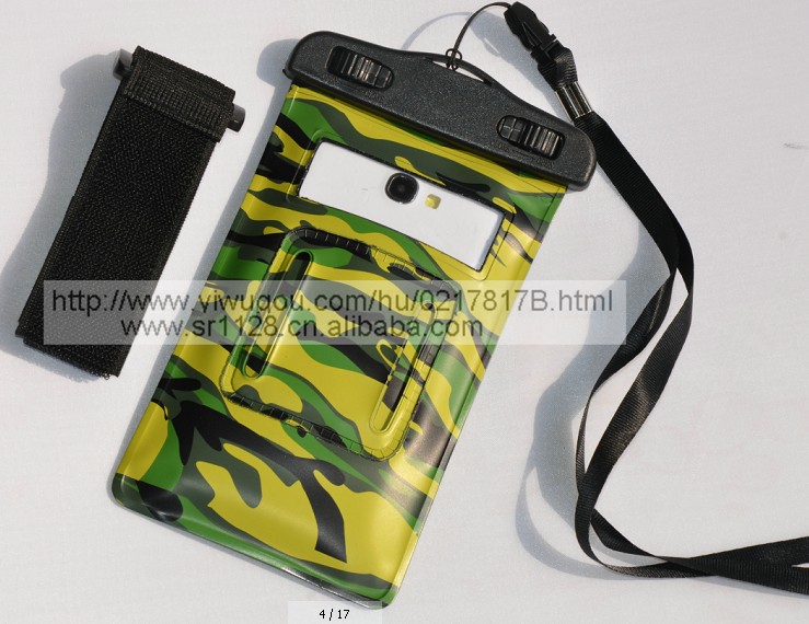 Camo dual-use cellphone waterproof bag arm bag, NOTE2, I9300 fit for Samsung I9200 4.8-5.5 inches large screen phones