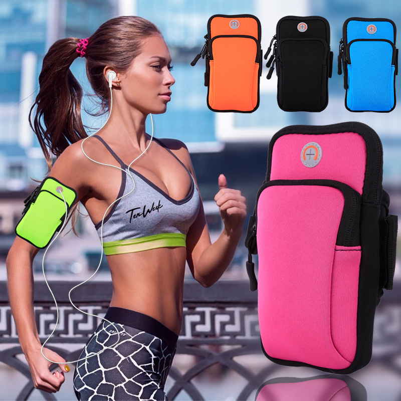Manufacturers direct selling male running mobile phone arm bag outside marathon sports female arm bag waterproof arm bag night running bag