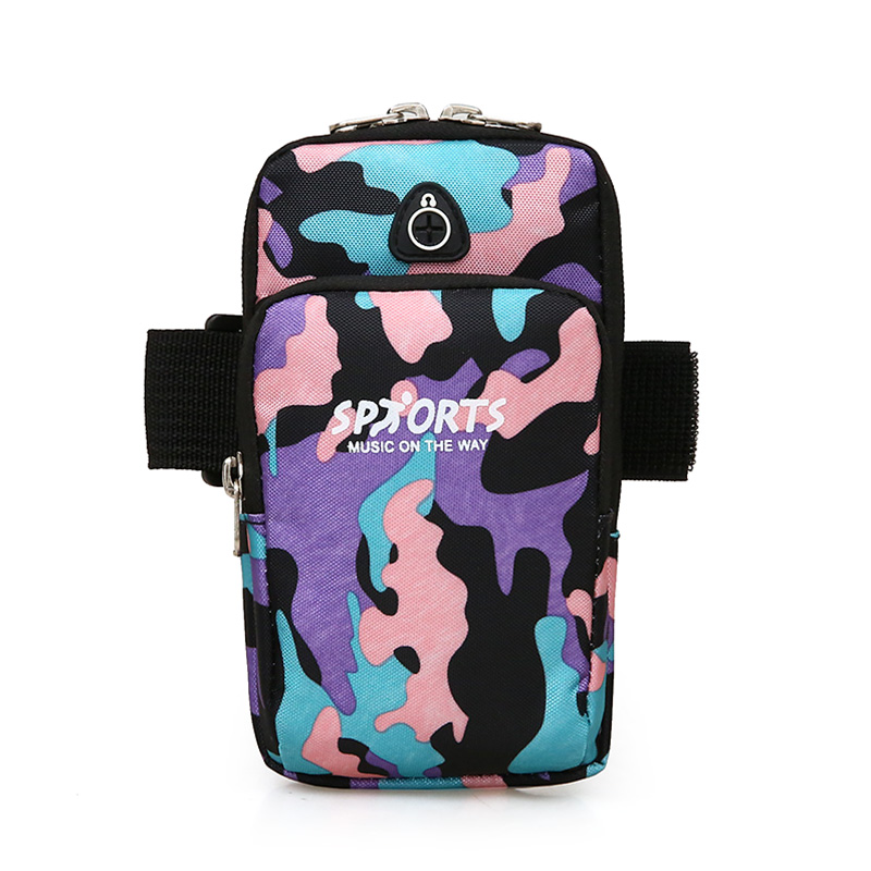 Fashion Sports Arm Bag Mobile Phone Bag Camouflage Pattern Waterproof Elastic Running Outdoor Mobile Phone Bag Men&#039;s and Women&#039;s General Package