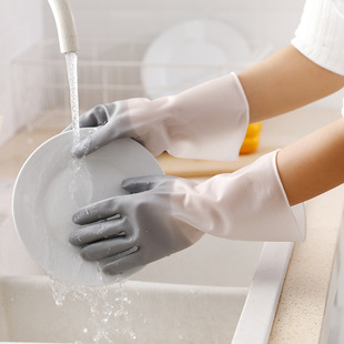 Household Gloves White Laundry Waterproof Plastic Household Cleaning NonSlip Ding Qing Durable Kitchen Dishwashing Stall Household Gloves White Laundry Waterproof Plastic Household Cleaning NonSlip Ding Qing Durable Kitchen Dishwashing Stall