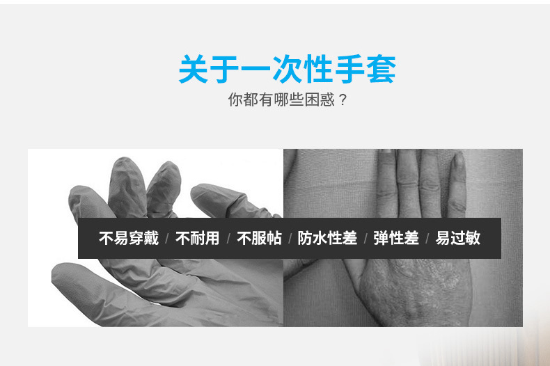 deduct powder free monash gloves in Bluewhite oil resistant and acid and alkali resistant household food grade gloves