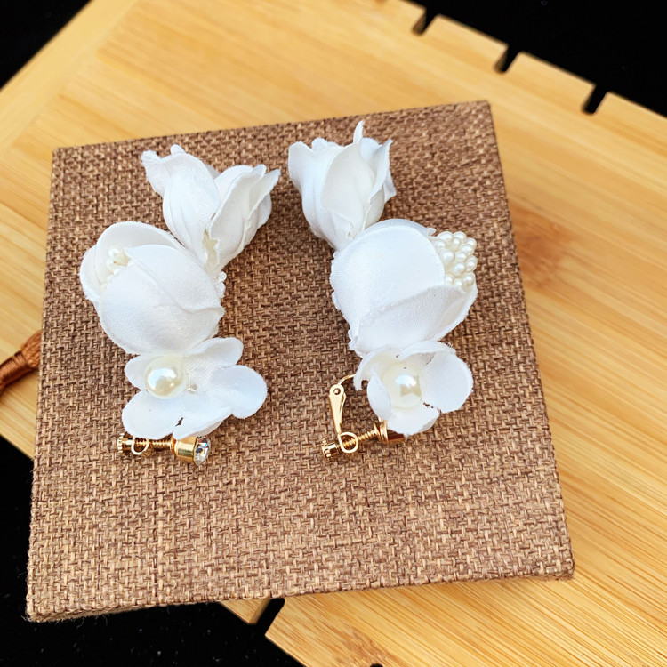 Super Fairy Mori Style Retro Hong Kong Style Flower Veil Bow Gloves Earrings Bridal Wedding Dress Accessories Super Fairy Mori Style Retro Hong Kong Style Flower Veil Bow Gloves Earrings Bridal Wedding Dress Accessories