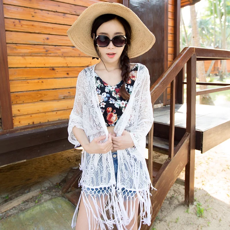 Bud silk hang beard beach towel cardigan beach holiday sun protection factory direct sales.