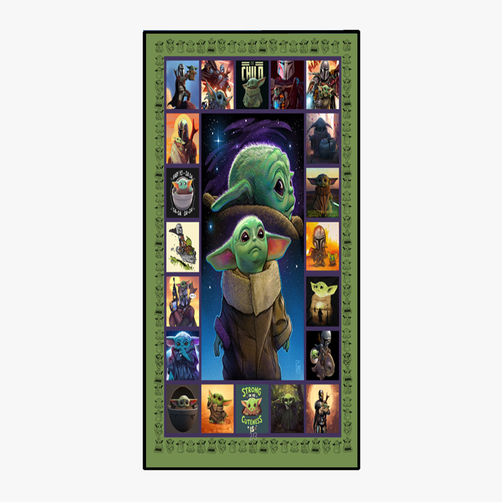 Yoda Master Square Beach Towel Towel Cloth Quick-Drying Bath Towel Double-Sided Velvet Shawl Single-Sided Digital Printing Square Towel