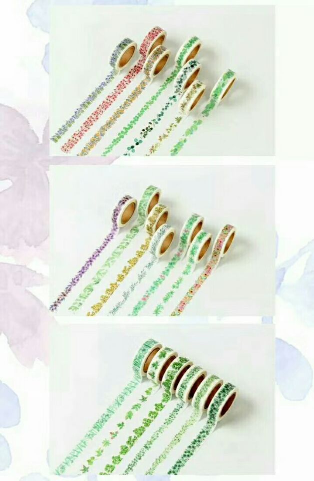 Planting area single color box hand tear pocket flower design DIY decorative stationery tape.