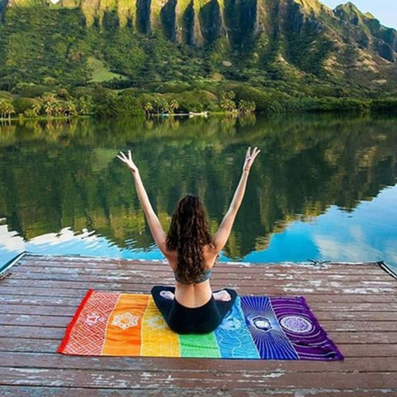 Rainbow Beach Towel Colorful Series Life Wheel Tapestry Mandala Yoga Mat Tapestry Shawl Wrap Skirt Bath Towel Cushion Rainbow Beach Towel Colorful Series Life Wheel Tapestry Mandala Yoga Mat Tapestry Shawl Wrap Skirt Bath Towel Cushion