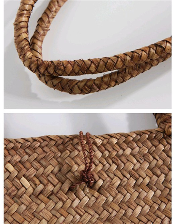 Straw Woven Bag New Beach Weaving Straw Bag Women's Shoulder Bag Japanese Style Simple Literary Mori Girl Summer Mat Bag Fashion Straw Woven Bag New Beach Weaving Straw Bag Women's Shoulder Bag Japanese Style Simple Literary Mori Girl Summer Mat Bag Fashion