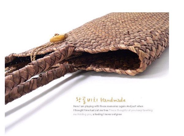 Straw Woven Bag New Beach Weaving Straw Bag Women's Shoulder Bag Japanese Style Simple Literary Mori Girl Summer Mat Bag Fashion Straw Woven Bag New Beach Weaving Straw Bag Women's Shoulder Bag Japanese Style Simple Literary Mori Girl Summer Mat Bag Fashion