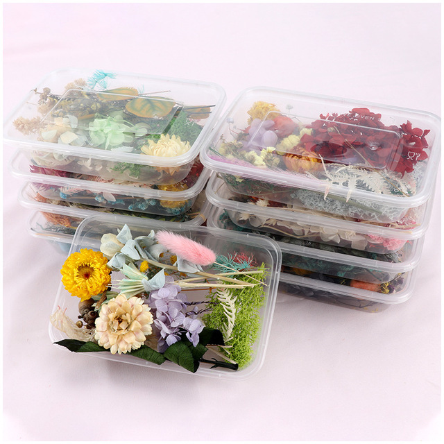 Dried Flower Embossed Material Package Holiday Floral DIY Eternal Flower Mixed Nail Beauty Dried Flowers Greeting Card