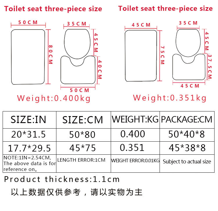 Cross-Border Potential Beach Toilet Mat Three-Piece Household Door Mat Bathroom Entrance Non-Slip Mat Factory Current Supply Cross-Border Potential Beach Toilet Mat Three-Piece Household Door Mat Bathroom Entrance Non-Slip Mat Factory Current Supply