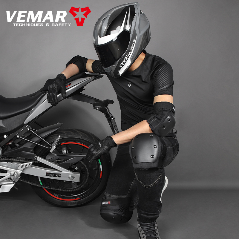 Riding Protective Gear Knee and Elbow Pad Four-Piece Anti-Fall Knee Pad Full Set Roller Skating Equipment Traveling by Motorcycle Extreme Sports