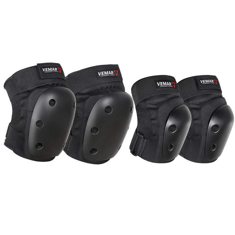 Riding Protective Gear Knee and Elbow Pad Four-Piece Anti-Fall Knee Pad Full Set Roller Skating Equipment Traveling by Motorcycle Extreme Sports