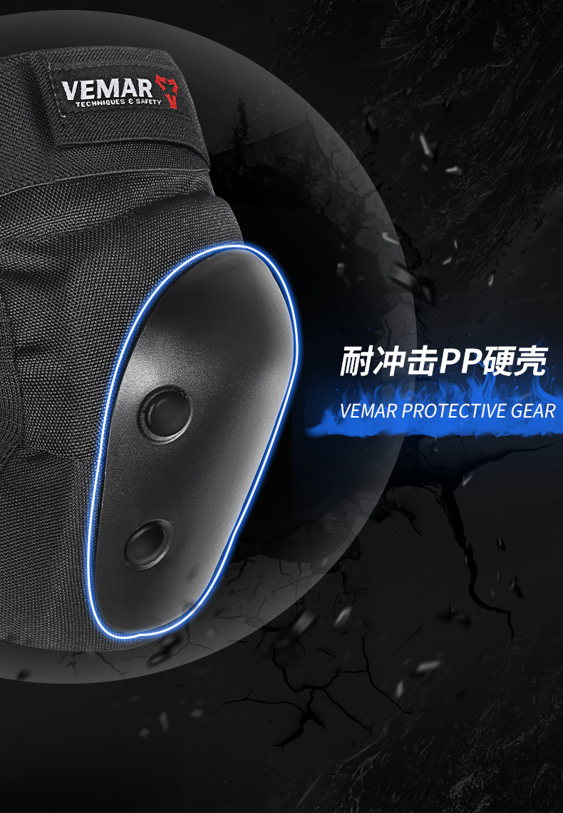 Riding Protective Gear Knee and Elbow Pad Four-Piece Anti-Fall Knee Pad Full Set Roller Skating Equipment Traveling by Motorcycle Extreme Sports