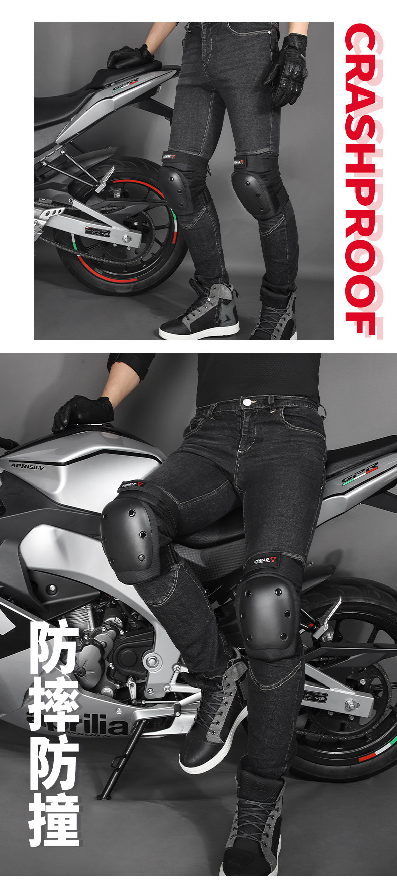 Riding Protective Gear Knee and Elbow Pad Four-Piece Anti-Fall Knee Pad Full Set Roller Skating Equipment Traveling by Motorcycle Extreme Sports