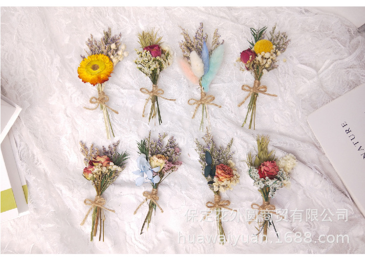Mini Dried Flowers Bouquet Rose Decoration Gift Box Card Decoration DIY Material Shooting Props Mini Dried Flowers Bouquet Rose Decoration Gift Box Card Decoration DIY Material Shooting Props