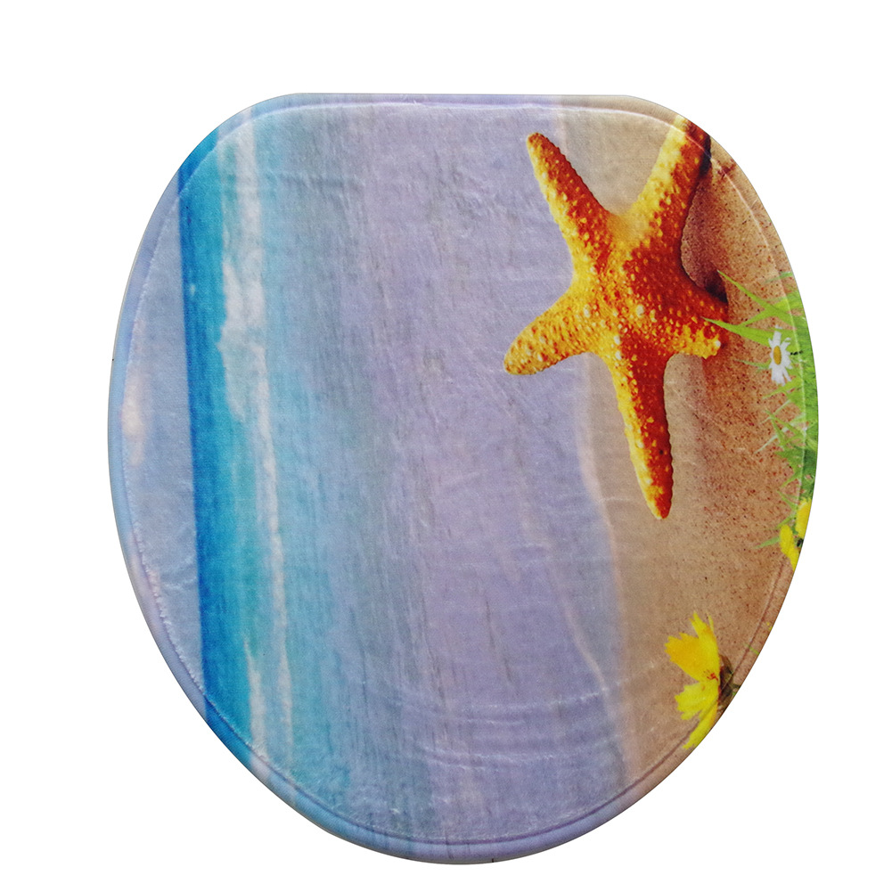 Air Bag Beach Landscape Bathroom Three-Piece Carpet Floor Mat Absorbent Non-Slip Toilet Seat Mat Air Bag Beach Landscape Bathroom Three-Piece Carpet Floor Mat Absorbent Non-Slip Toilet Seat Mat