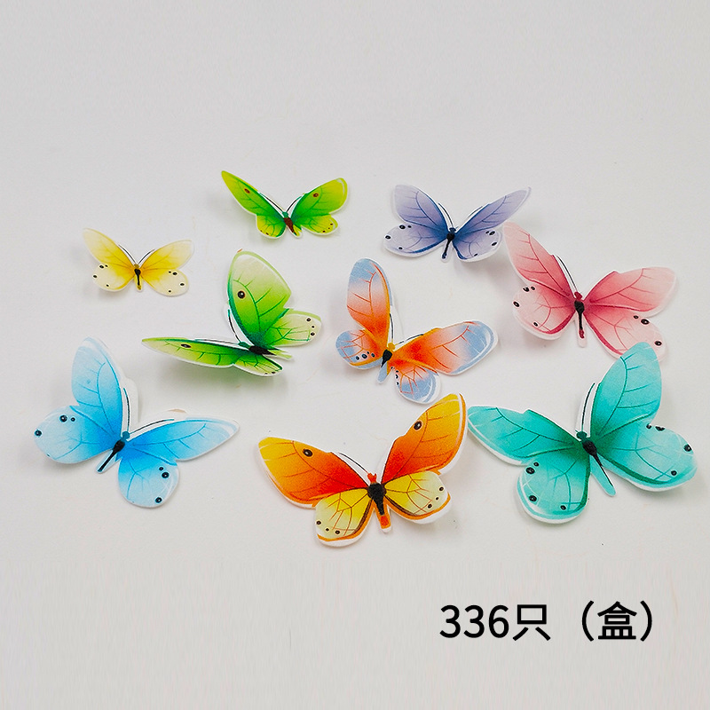 Glutinous Rice Paper Butterfly Flower Cake Decoration Edible Boxed Baking Decoration Cake Inserting Card