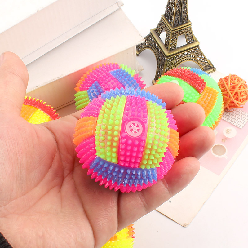 New Glowing Volleyball Elastic Ball Massage Ball Glowing Football with Whistle Acanthosphere Glowing Stall Supply Wholesale New Glowing Volleyball Elastic Ball Massage Ball Glowing Football with Whistle Acanthosphere Glowing Stall Supply Wholesale