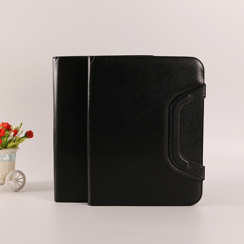 Cross-border for A4 leather folder customized multi-functional business folder office sales manager folder factory direct