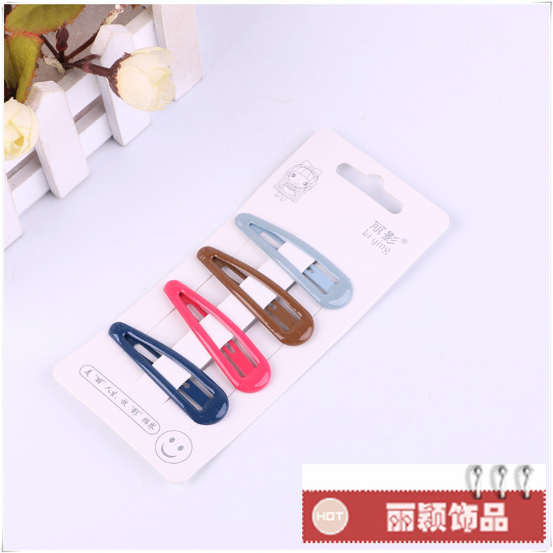 The Korean version of the black card word folder edge clip clip top hair accessories chuck Korean bangs