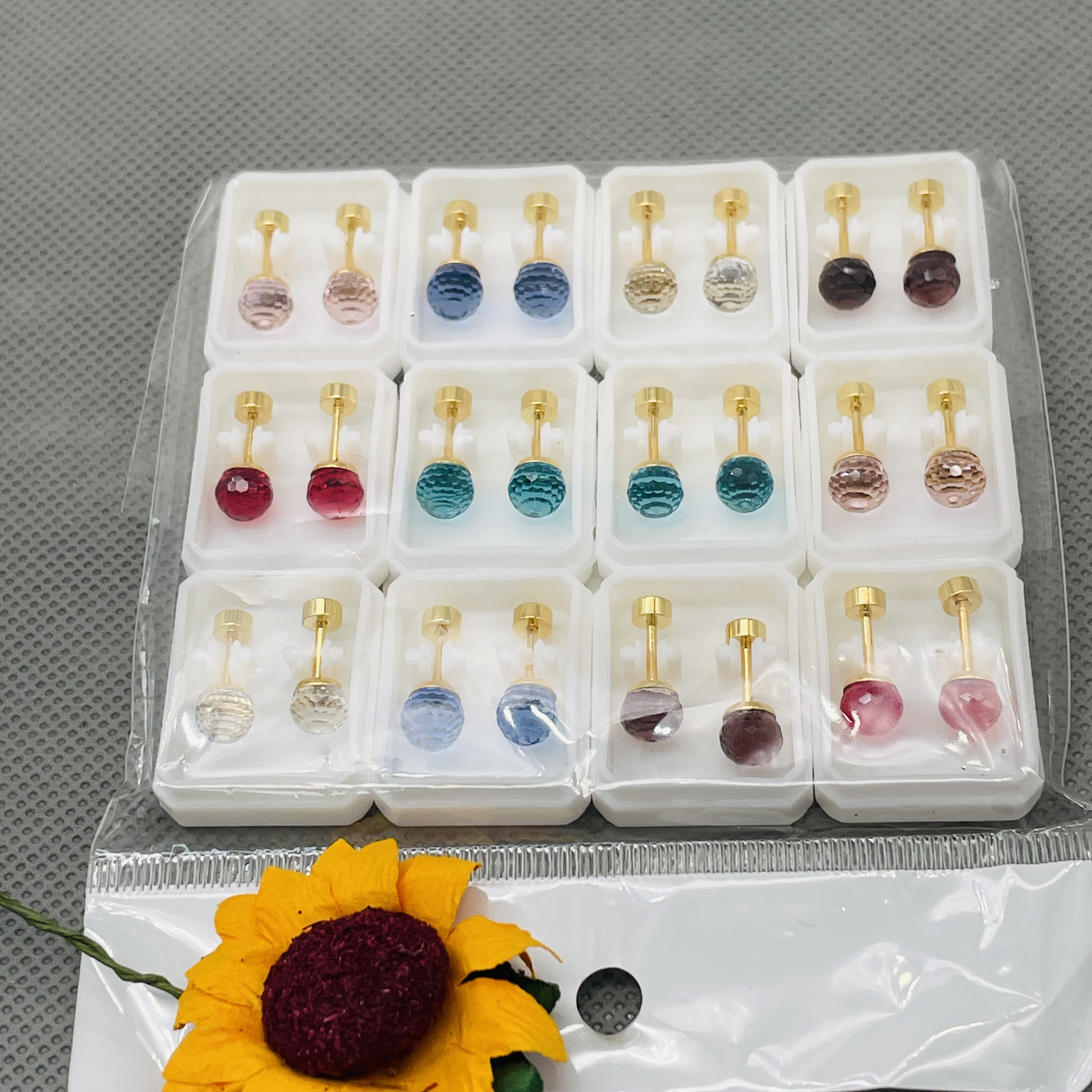 Elegant Ear Studs High-Grade Online Influencer Earrings Stainless Steel Small New Trendy Clay Rhinestone Ball Colorful Crystals Pearl Style Elegant Ear Studs High-Grade Online Influencer Earrings Stainless Steel Small New Trendy Clay Rhinestone Ball Colorful Crystals Pearl Style