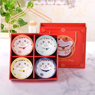 Afternoon Tea Set Gift Box Set High Quality Coloured Glaze Ceramic Tea Utensil Jingdezhen Handmade Cup Cover Bowl Set