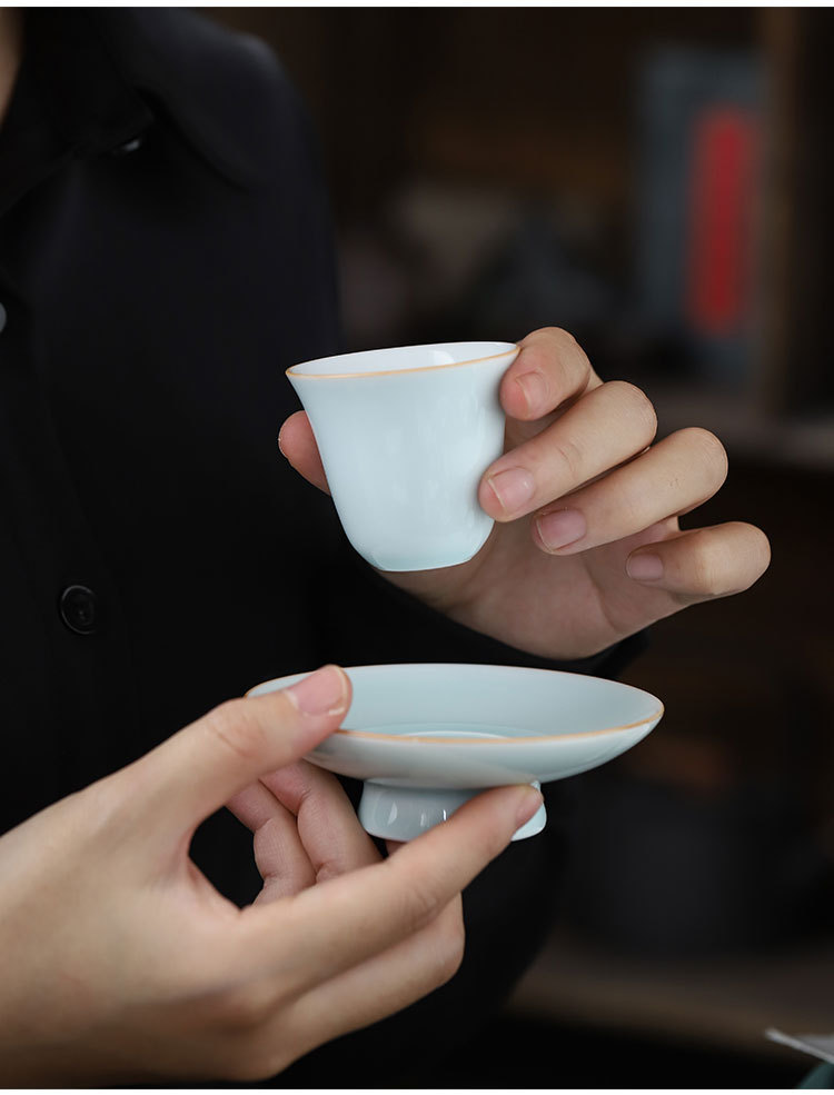 Afternoon Tea Set Gift Box Set High Quality Coloured Glaze Ceramic Tea Utensil Jingdezhen Handmade Cup Cover Bowl Set