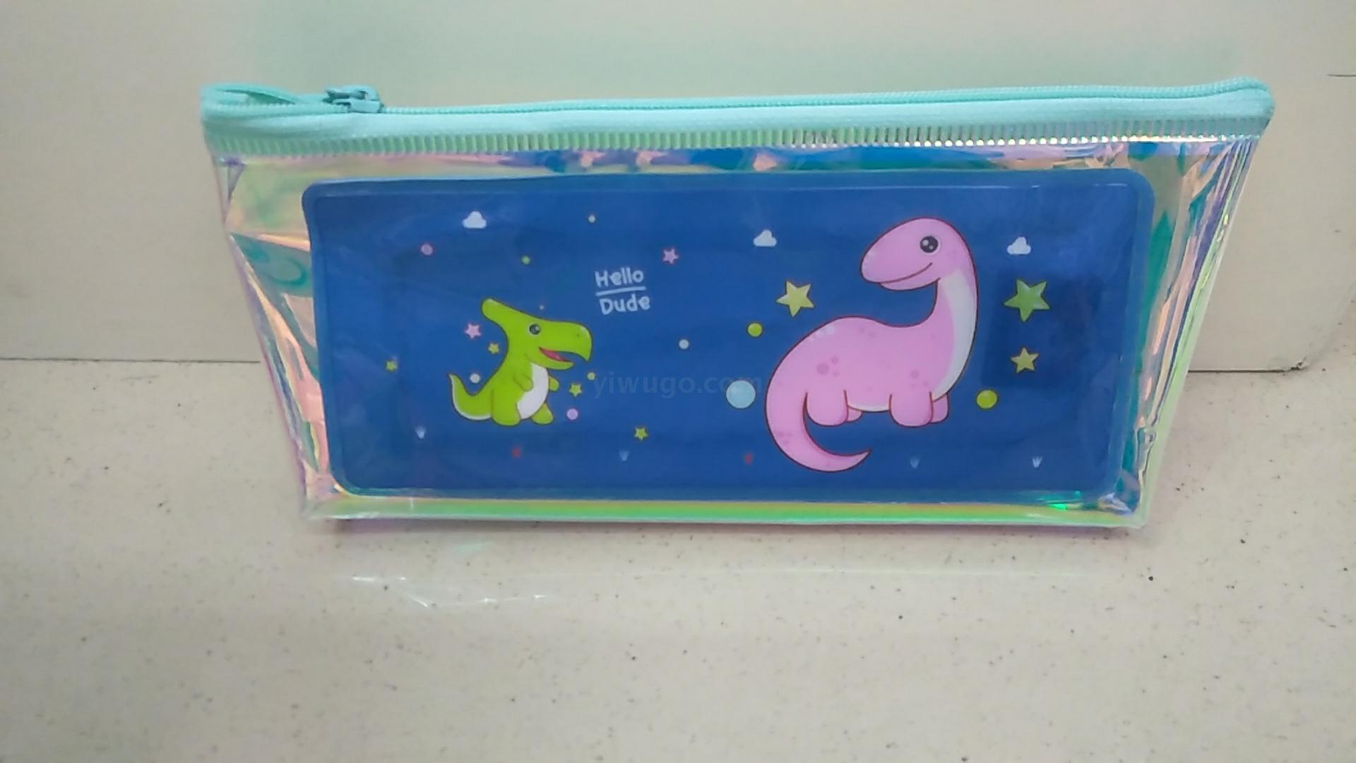 New Creative Laser with Light Pencil Case Cute Refreshing Luminous Flashing Light Pencil Box Primary School Stationery Box