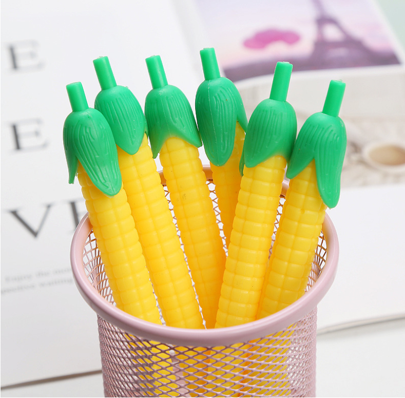 Carrot Cactus Corn Propelling Pencil 0.50.7mm Propelling Pencil Cartoon Soft Glue Pen Pressing Pen