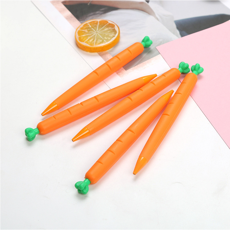 Carrot Cactus Corn Propelling Pencil 0.50.7mm Propelling Pencil Cartoon Soft Glue Pen Pressing Pen
