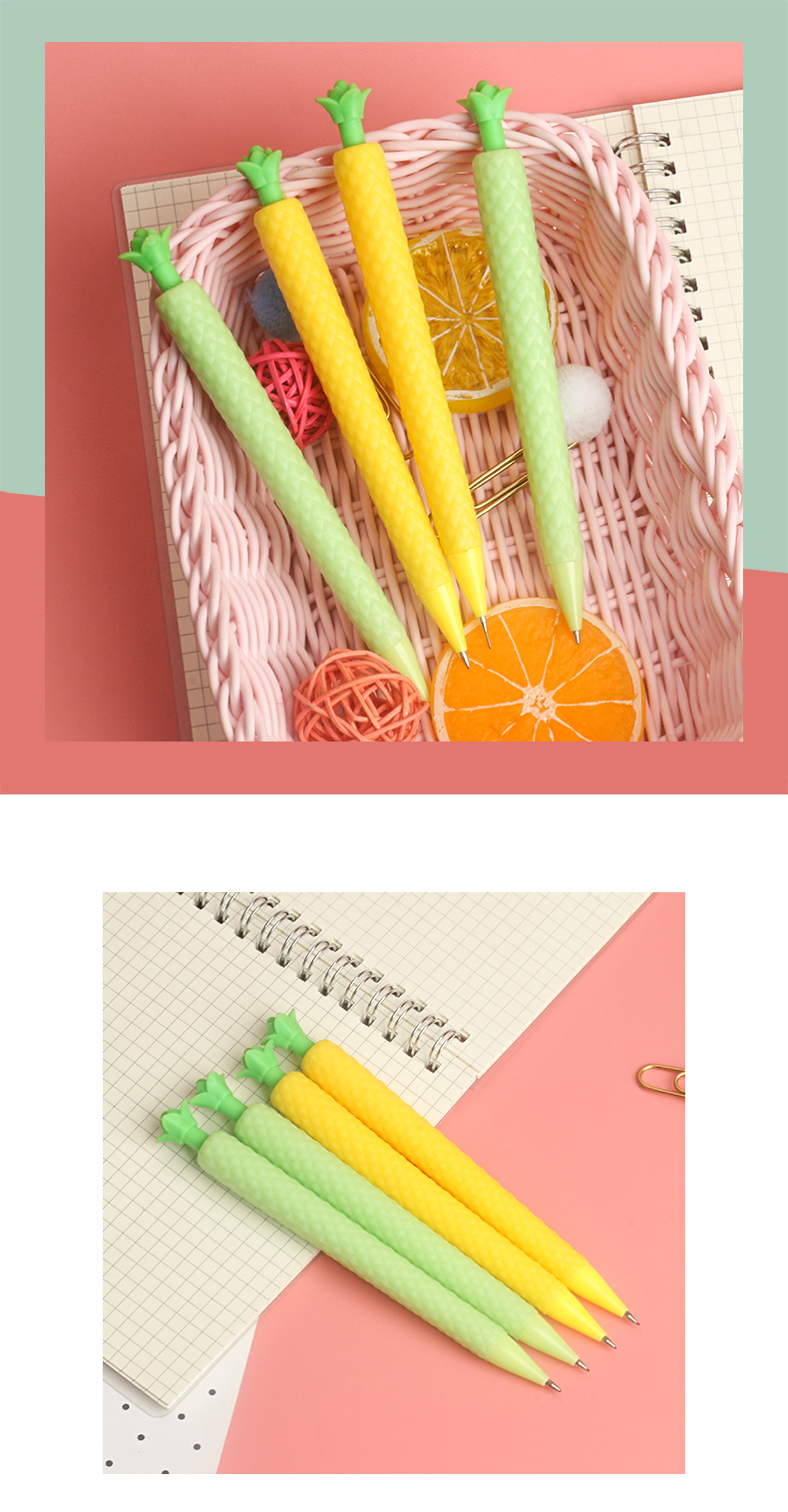 Pineapple Fruit Shape Propelling Pencil Fresh Grass Cute Shape Propelling Pencil for Pupils Pen