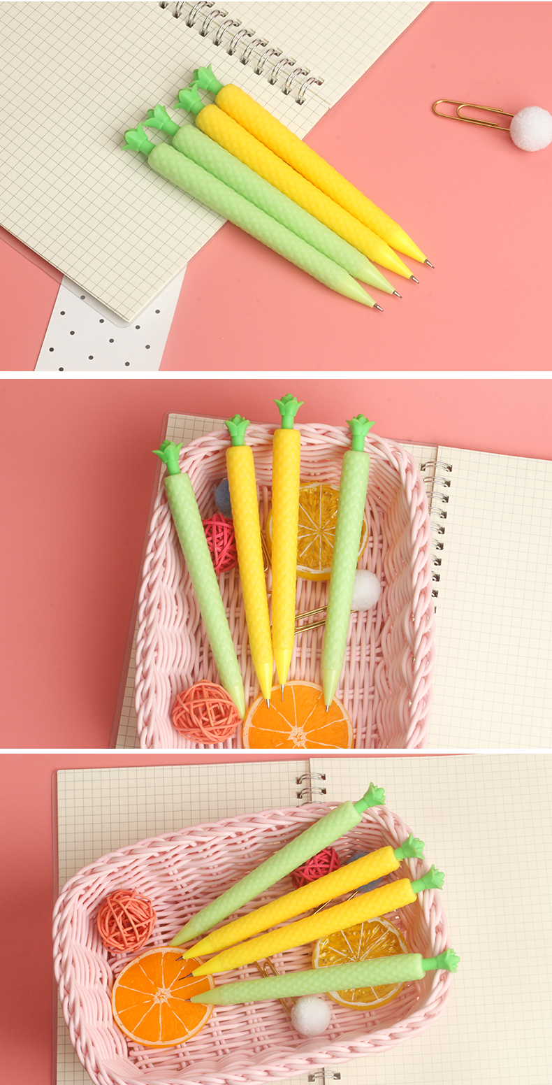 Pineapple Fruit Shape Propelling Pencil Fresh Grass Cute Shape Propelling Pencil for Pupils Pen