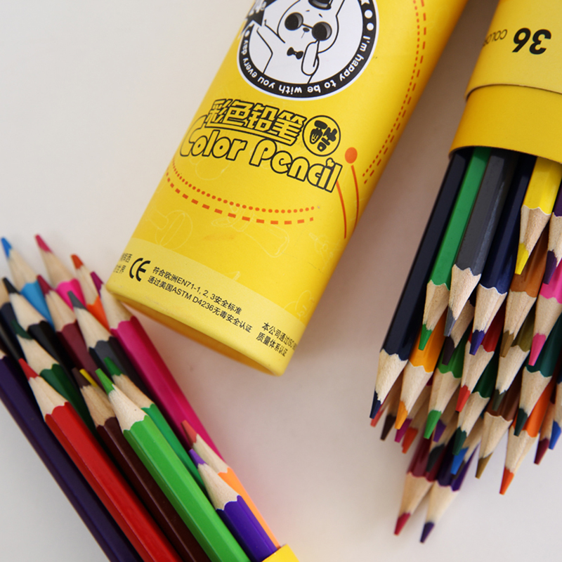 Student Children Color Pencil Art Supplies 12 Color 18 Color 24 Color 36 Color Multicolor Drawing Color Bottled Pencil