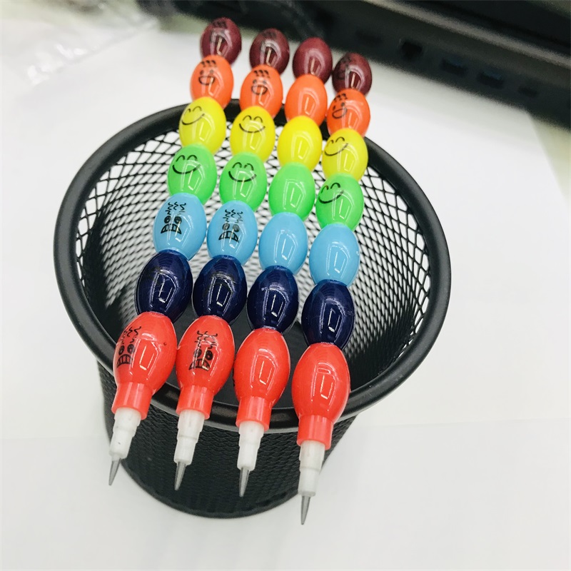 Creative Beads Assembled Sharpening-Free Pencil Rainbow Pencil Replaceable Plug Missile Pencil Pupils&#039; Stationery Wholesale Prizes