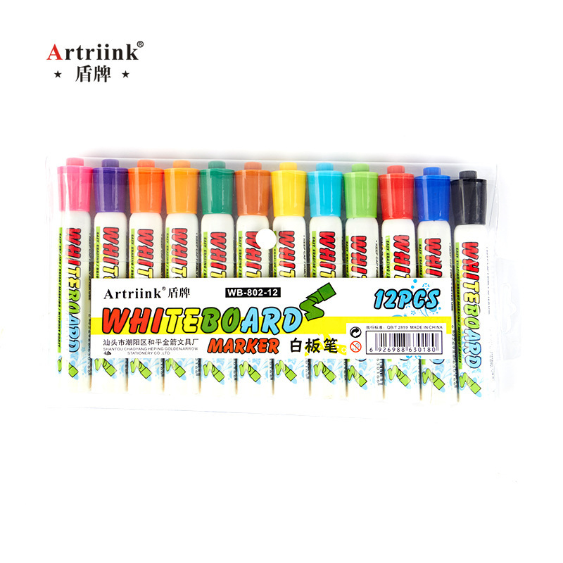 wb-802-12 color whiteboard pen environmental protection non-toxic ink mark clear easy to add ink large capacity student wb-802-12 color whiteboard pen environmental protection non-toxic ink mark clear easy to add ink large capacity student